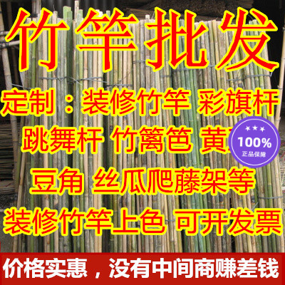 竹竿竹子竹筒竹杆防腐竹干新鲜青菜架竹竹旗杆横幅杆装修竹竿篱笆