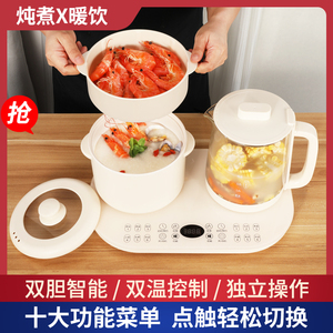 正迈多功能玻璃加厚养生壶二合一烧水壶火锅套装花茶煮茶器恒温壶