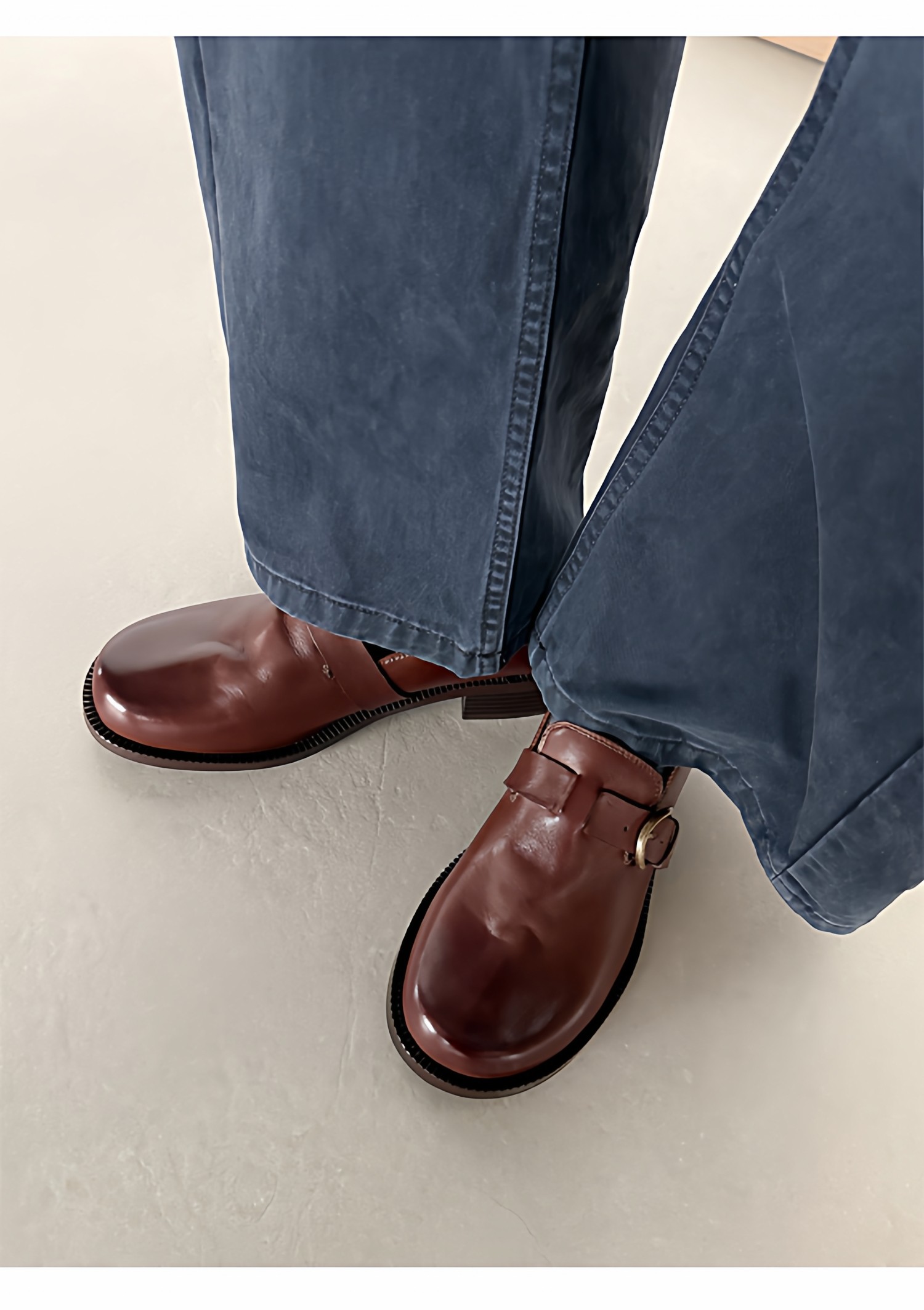 Nettle 2026新款英伦风一脚蹬乐福鞋真皮平底复古平底小皮鞋女,女鞋,深口单鞋,淘宝优惠券,粉丝福利购,淘宝优惠卷