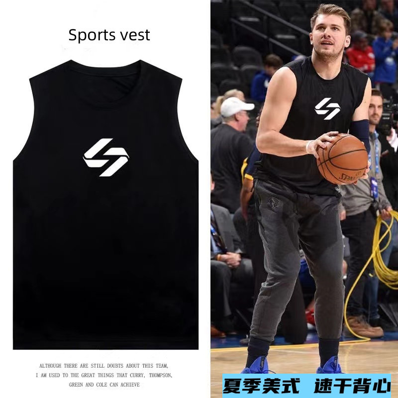东契奇背心男速干训练美式街头篮球投篮服热身衣无袖t恤球衣球服,运动服/休闲服装,运动背心,淘宝优惠券,粉丝福利购,淘宝优惠卷