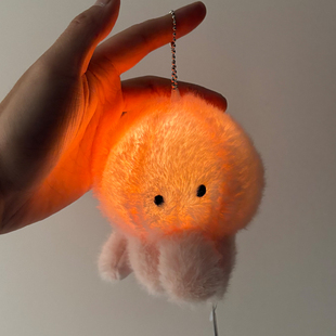 发光水母毛绒小挂件公仔玩偶情侣包包挂饰可爱女生书包配饰品礼物