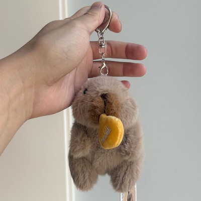 正版拉线土拨鼠毛绒小挂件公仔女