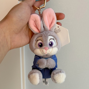 迪士尼正版疯狂动物城2尼克朱迪毛绒小挂件公仔玩偶情侣包包挂饰