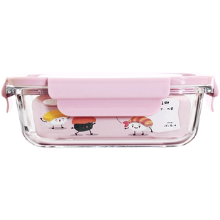 玻璃保鲜盒冰箱专用圆形密封碗带盖水果盒子大容量食物收纳盒家用