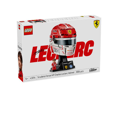 乐高法拉利F1车队43014查尔斯·勒克莱尔头盔儿童积木玩具礼物