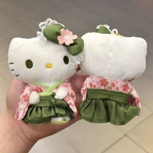sanrio三丽鸥和服抹茶樱花毛绒挂件挂饰凯蒂猫hello kitty礼物