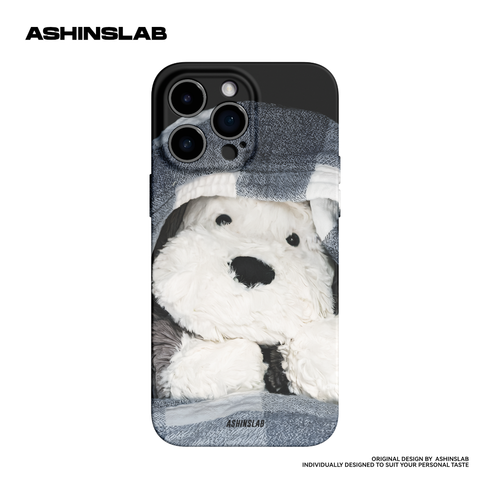 ASHINSLAB卡通可爱布偶小狗华为mate60适用iphone14苹果13ProMax全包精孔软壳11ins风小米15pro防摔小众16