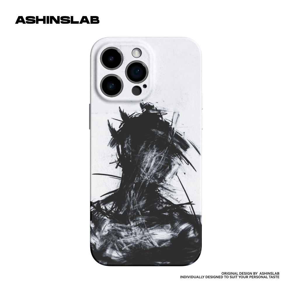ASHINSLAB原创小众艺术潮流个性适用华为Pura70思绪抽象人物iPhone15苹果14ProMax全包手机壳13简约潮男12