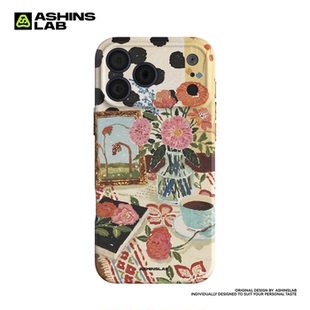 桌前咖啡 适用iPhone17Max中古手机软壳苹果16pro华为mate70p精孔磨砂小米15小众15plus全包P60防摔13艺术P70