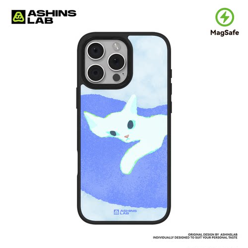 慵懒的猫咪 适用iPhone16ProMax手机壳MagSafe磁吸苹果15Pro大孔黑框磨砂14p软边不撞壳13可爱趣味猫咪防滑