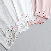 婴幼儿夏天洋气清凉裤 婴儿打底裤 子 2女宝宝夏季 七分裤 夏1 3岁薄款