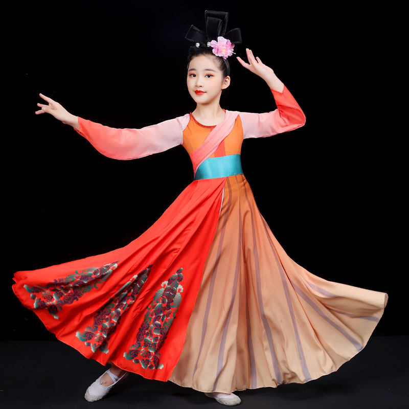 汉唐舞演出服女飘逸唐印舞蹈服古典舞月满西楼桃夭琵琶桃李杯艺考