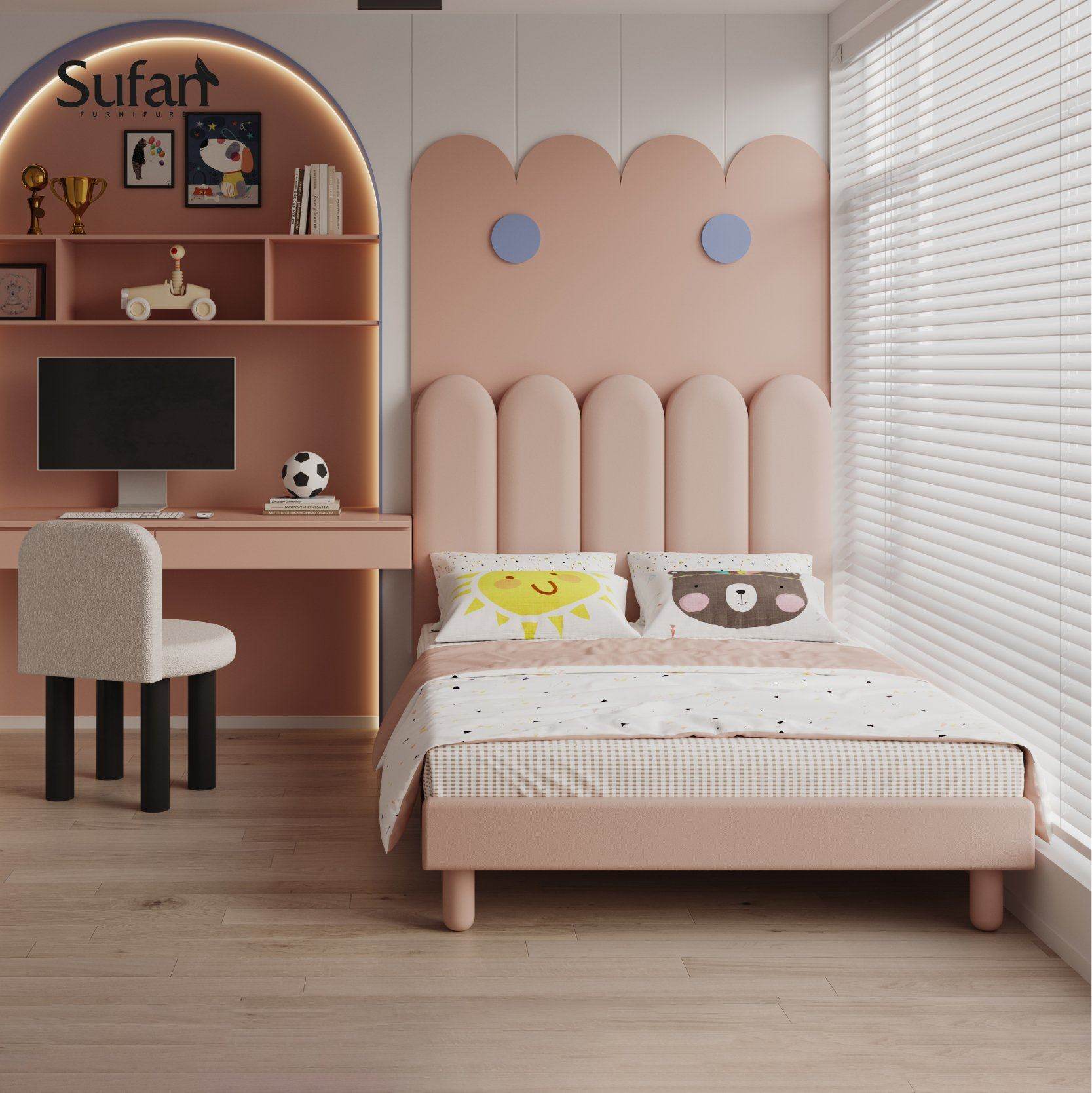 舒梵告别款6折现货吐司儿童床/实木安全环保齐边款次卧奶油风,住宅家具,皮艺床,淘宝优惠券,粉丝福利购,淘宝优惠卷