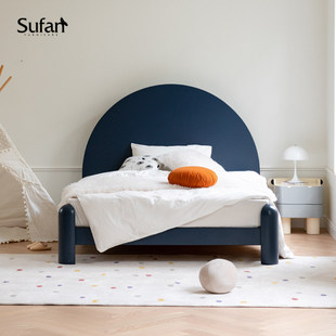 舒梵星玥床 北欧环保烤漆1.2米1.5米全实木儿童床男孩女孩