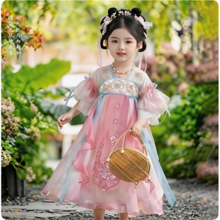 女童汉服公主裙女孩连衣裙夏装2026新款超仙雪纺汉服儿童古装襦裙
