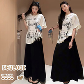 T恤加孕妇显瘦甜美半身裙套装 大码 心坎减龄气质韩版 2026夏季