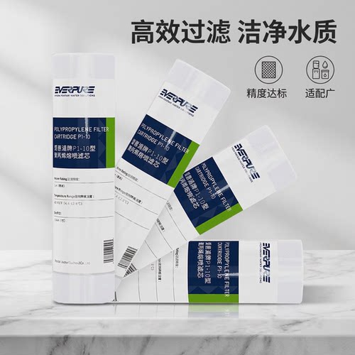 EVERPURE/爱惠浦净水器10寸PP棉滤芯10吋1微米 P1-10滤芯四支装