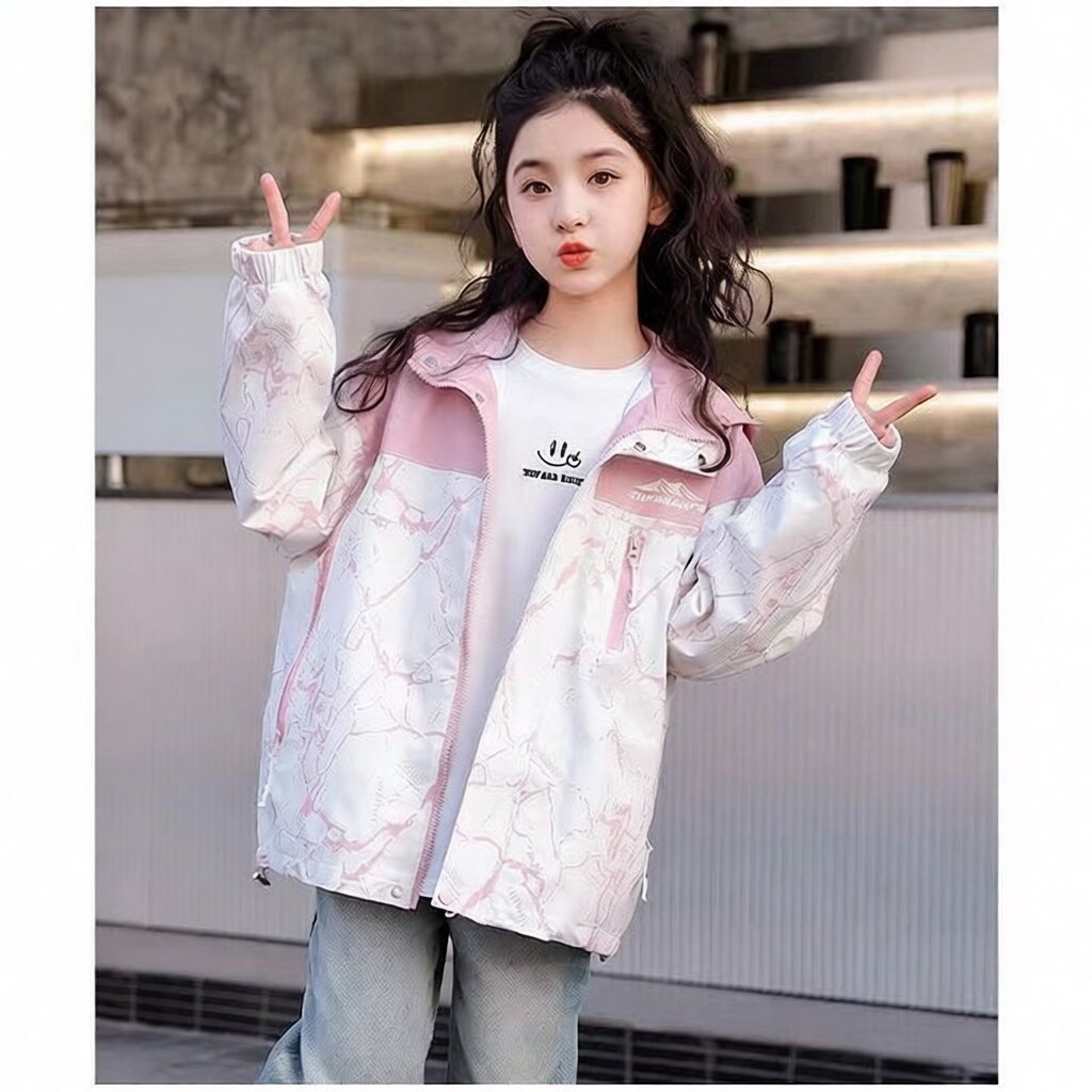 女童外套春秋装儿童洋气时髦冲锋