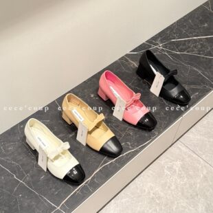 蝴蝶结拼色粗跟玛丽珍单鞋 BVKV少女恋刊 26FW 新品