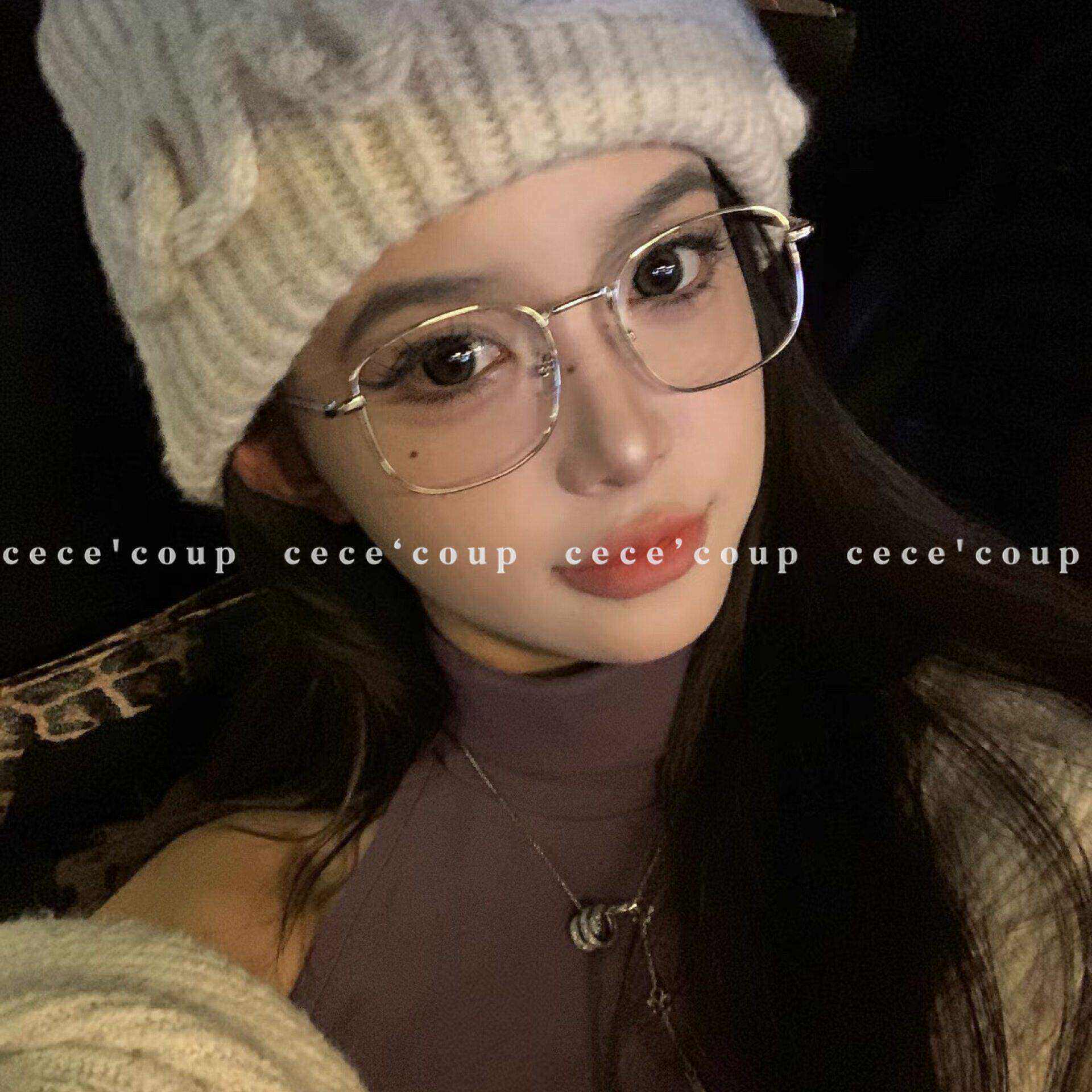 BVKV 清冷感！03/28 新品 26FW 复古金属边框显脸小平光镜女