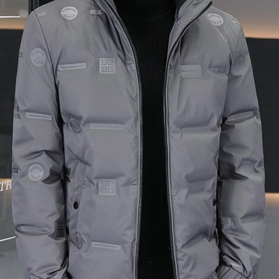 羽绒棉服男冬季2025新款轻奢免洗韩版帅气男装立领休闲轻薄外套男