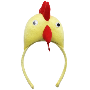 节日儿童动物头饰表演演出道具公鸡头箍母鸡小鸡头饰黄色棕白色