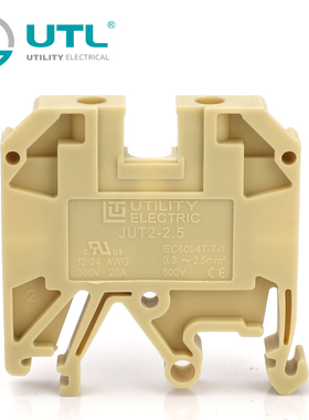 UTL尤提乐JUT2-2.5导轨组合式快速接线端子排阻燃可替代SAK2.5EN