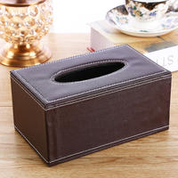 Multi-functional leather tissue box, living room coffee table tissue box, remote control storage box, creative household European-style storage box thumbnail 8