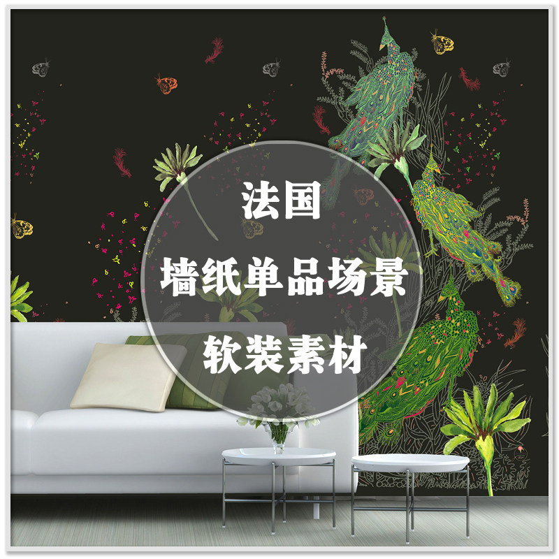 da-109法国时尚艺术壁纸墙纸花纹图案单品场景室内软装饰设计素材