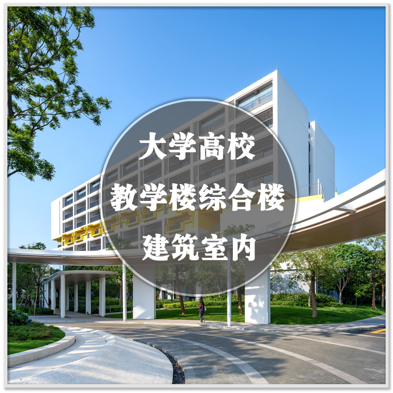DA-307大学高校公共教学综合楼校区学生中心建筑设计实景案例素材