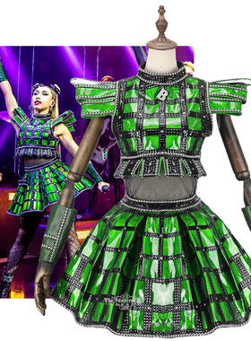 炫漫 预售六个皇后cos服音乐剧six安妮·博林绿色裙子cos服