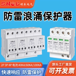 浪涌保护器4PA40KA60KA80ka100KA 避雷器385V工业电涌保护防雷器