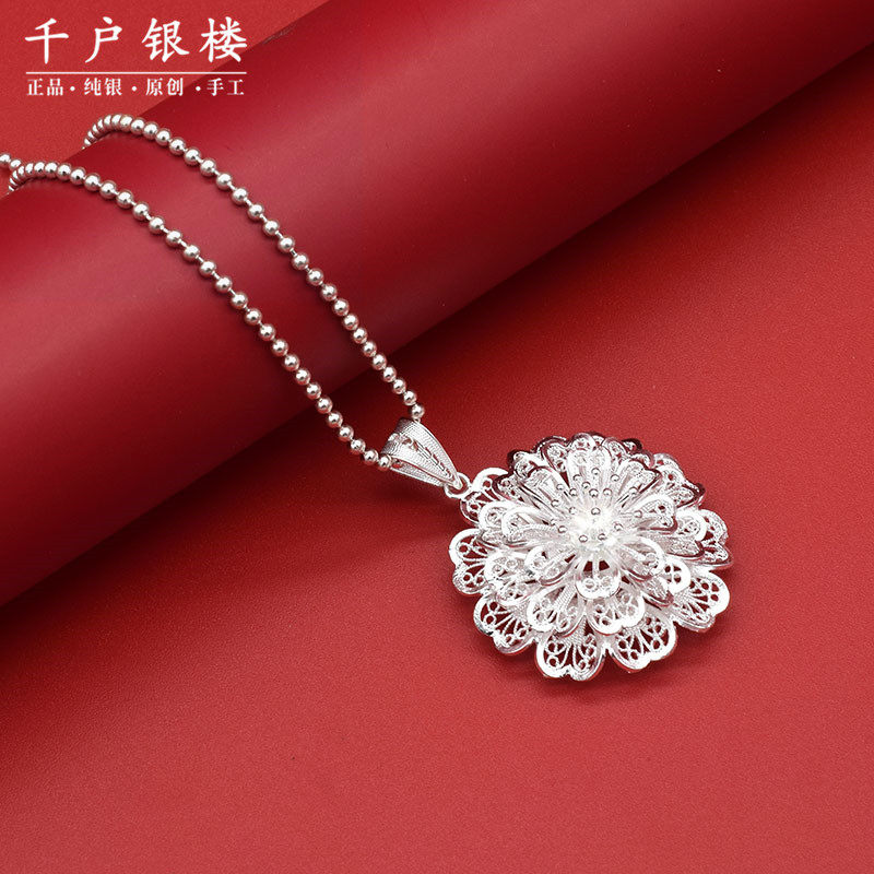 999纯银吊坠情侣手工女