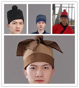 古代平民百姓帽子棉麻老粗布店小二跑堂衣服茶馆酒楼农民表演服装