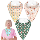 厂家直销成人口水巾亲肤防水防油老人围嘴喂饭专用饭兜印花三角巾