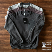 日系机能潮牌圆领卫衣长袖 加绒抓绒衣男生撞色百搭宽松上衣 秋冬款