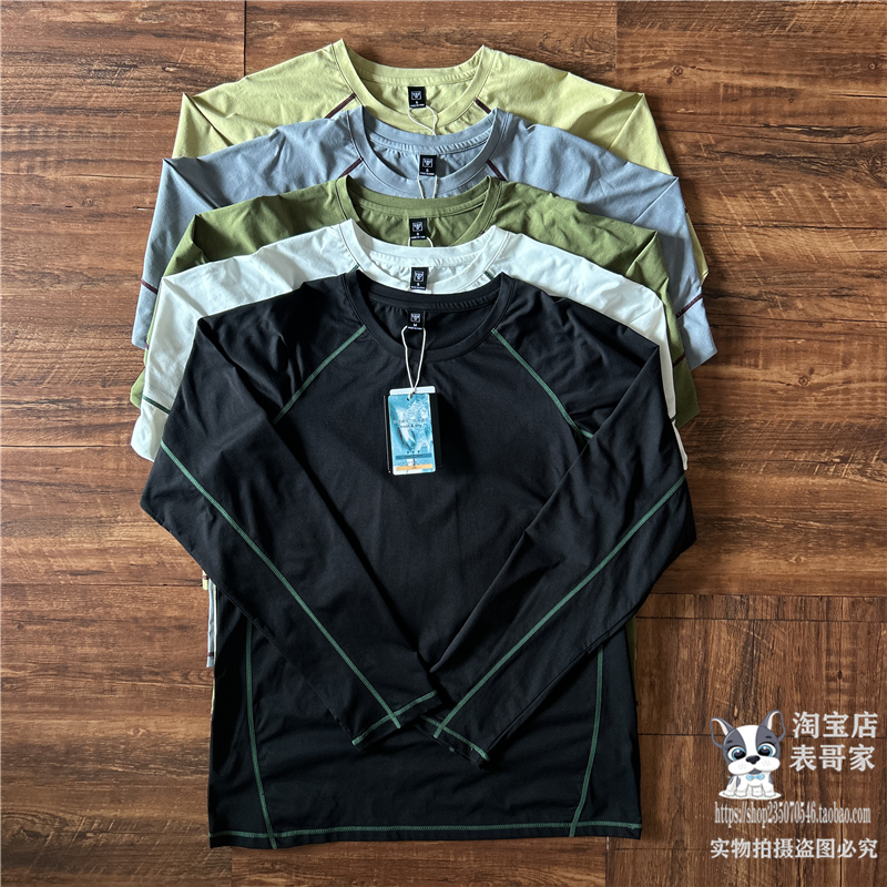 日系机能长袖情侣款打底衫秋季薄款运动宽松透气上衣户外休闲T恤