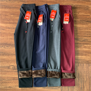 日单休闲裤 不倒绒棉裤 厚实保暖卫裤 直筒厚款 冬季 男长裤 重磅加绒裤