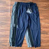 运动裤 夏薄款 透气滑料梭织卫裤 实拍外贸男冰丝裤 收口高弹力休闲裤