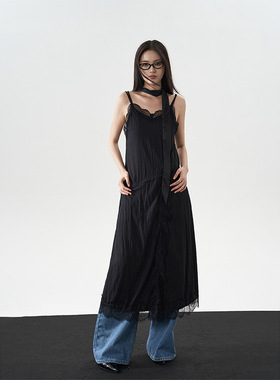 DTWO春夏新款吊带裙直筒裙无袖背心裙韩版街头气质连衣裙4203186