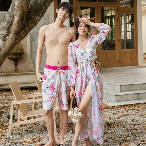 泳衣男女套装长裙海边度假款