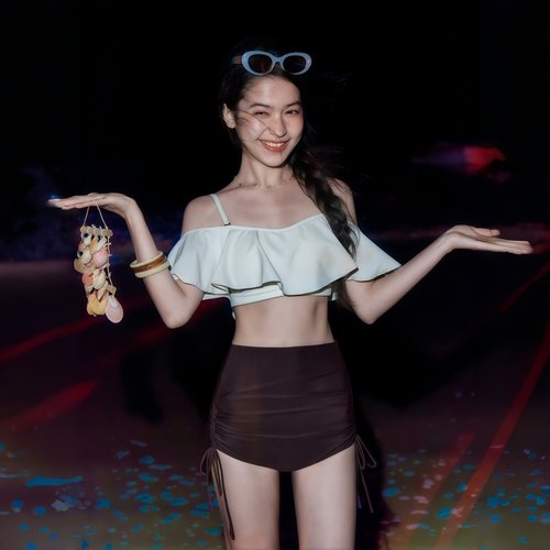 2026新款纯欲显瘦分体度假泳衣