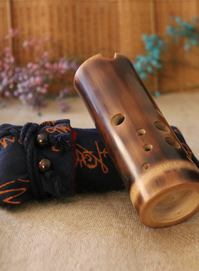 楚吟 竹埙乐器低音10孔专业演奏西安指法七星成人入门初学者十孔