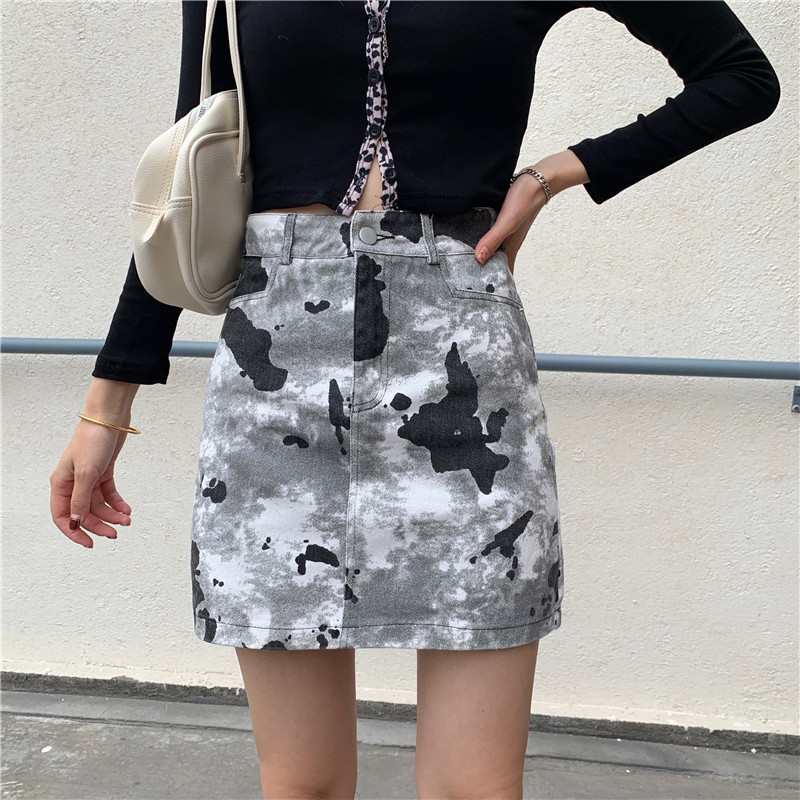 Real price 2021 new Korean anti light A-line temperament skirt