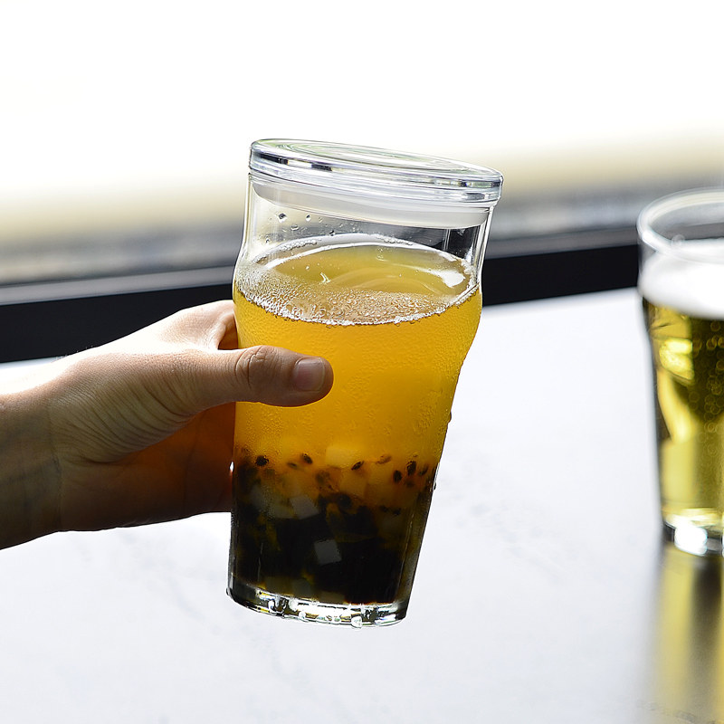 玻璃通用果汁饮料啤酒杯加厚可叠图片