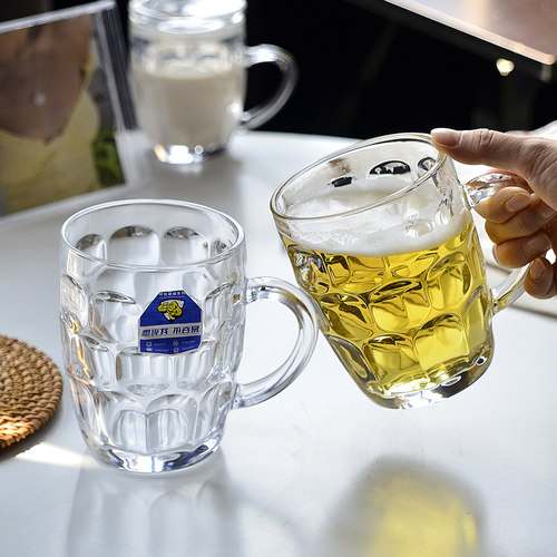 钢化玻璃杯防摔耐用啤酒饮料茶杯