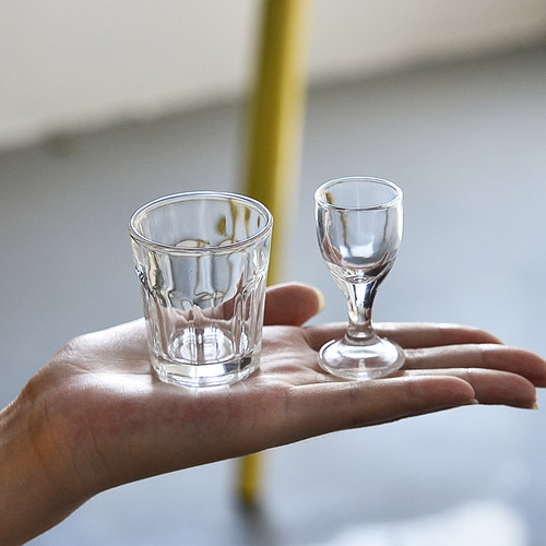 玻璃酒店专用只装小号一口杯