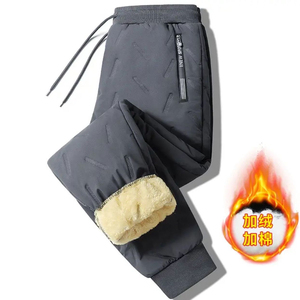 新款棉裤男士冬季羊羔绒加绒加厚外穿棉裤加肥加大码宽松保暖裤子