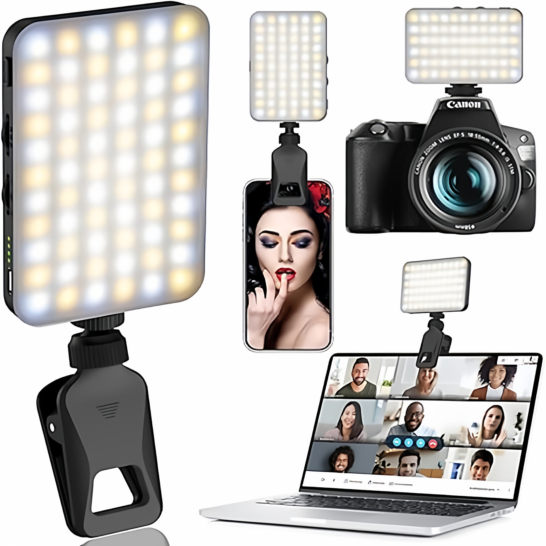 手机自拍补光灯迷你便携式相机拍照视频美颜led口袋补光灯