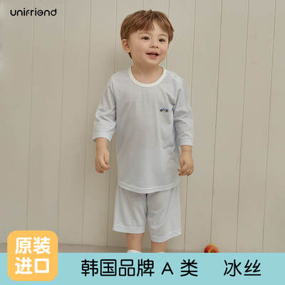 韩国儿童睡衣进口A类冰丝速干